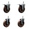 Service Caster 5 High Temp Glass Filled Nylon 7/16'' Stem Caster Set 2 Total Lock Brakes, 4PK SCC-GRTTL20S514-GFNSHT-716138-2-S-2 - alternate 1